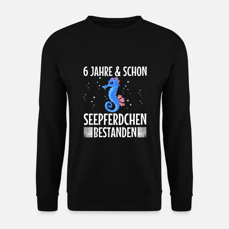 6 Jahre Seepferdchen bestanden Schwimmabzeichen - Unisex Pullover - Schwarz