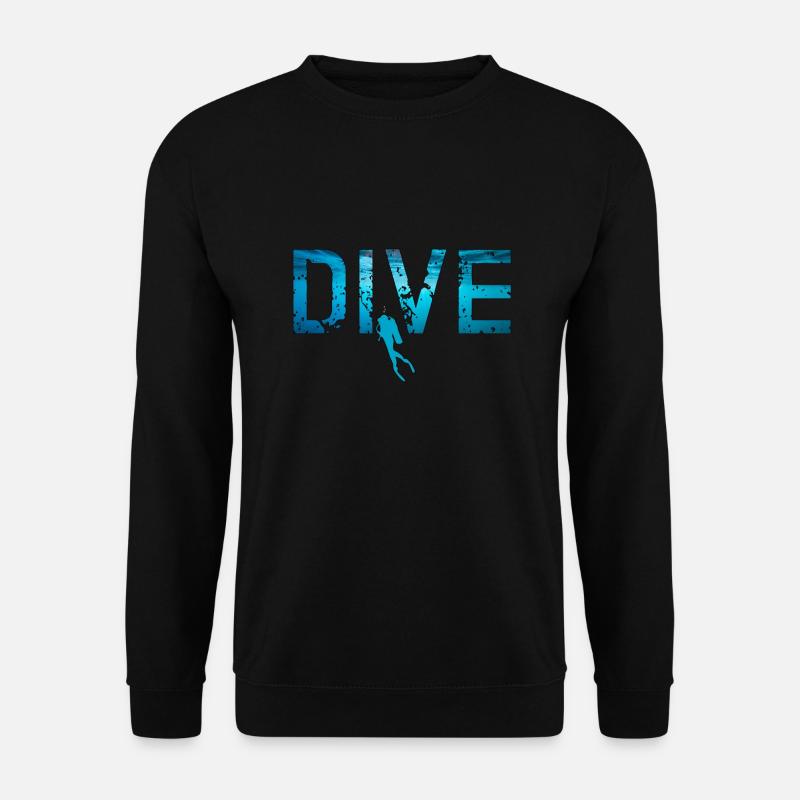 Dive Schnorcheln Meeresbiologe lustige Taucher - Unisex Pullover - Schwarz