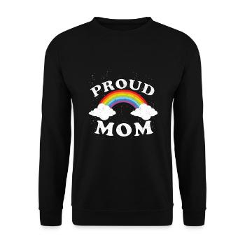 LGBTQ Sayings Rainbow Proud Mom LGBTQIA - Unisex Sweatshirt - black - Front - Alina (178cm) & Michal (187cm)
