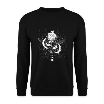 Occult Goth Grunge Gothic Punk Metal - Unisex Sweatshirt - black - Front - Alina (178cm) & Michal (187cm)