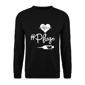 Pflege - Unisex Pullover - Schwarz - Vorne - Alina (178cm) & Michal (187cm)
