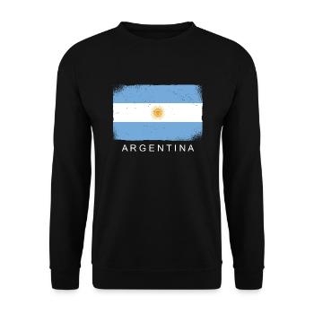 Argentine Drapeau Amérique du Sud Drapeau argentin - Sweat-shirt Unisexe - noir - Devant - Alina (178cm) & Michal (187cm)