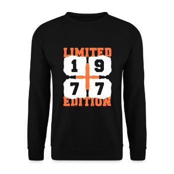 1977 anniversaire 45 ans anniversaire limité editin - Sweat-shirt Unisexe - noir - Devant - Alina (178cm) & Michal (187cm)