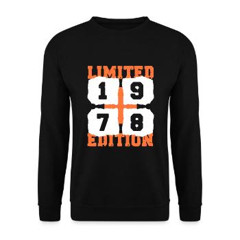 1978 birthday 44 years anniversary limited edition - Unisex Sweatshirt - black - Front - Alina (178cm) & Michal (187cm)