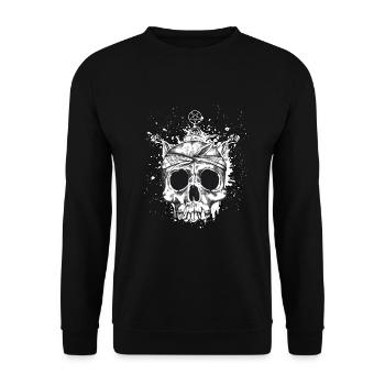Occult Goth Grunge Gothique Punk Metal - Sweat-shirt Unisexe - noir - Devant - Alina (178cm) & Michal (187cm)