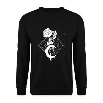 Occult Goth Gothic Punk Grunge - Unisex Sweatshirt - black - Front - Alina (178cm) & Michal (187cm)