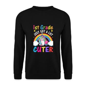 Bonjour Première année Rainbow Girls Boys Équipe d’enseignants - Sweat-shirt Unisexe - noir - Devant - Alina (178cm) & Michal (187cm)