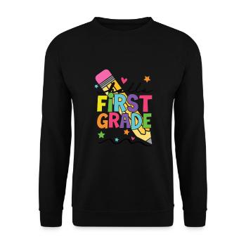 Bonjour Première année Rainbow Girls Boys Équipe d’enseignants - Sweat-shirt Unisexe - noir - Devant - Alina (178cm) & Michal (187cm)