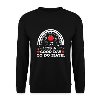Zurück zur Schule Es ist ein guter Tag, um Mathelehrer zu machen - Unisex Pullover - Schwarz - Vorne - Alina (178cm) & Michal (187cm)
