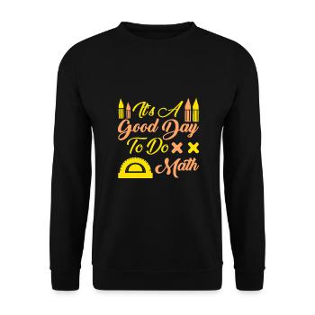 Zurück zur Schule Es ist ein guter Tag, um Mathelehrer zu machen - Unisex Pullover - Schwarz - Vorne - Alina (178cm) & Michal (187cm)
