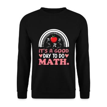 Zurück zur Schule Es ist ein guter Tag, um Mathelehrer zu machen - Unisex Pullover - Schwarz - Vorne - Alina (178cm) & Michal (187cm)