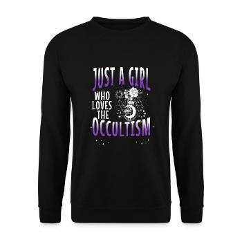 Occult Goth Gothic Punk Grunge - Unisex Sweatshirt - black - Front - Alina (178cm) & Michal (187cm)
