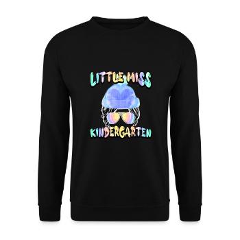 Chemise de la rentrée scolaire Little Miss Kindergarten - Sweat-shirt Unisexe - noir - Devant - Alina (178cm) & Michal (187cm)