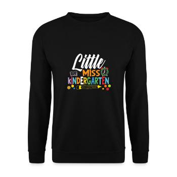 Chemise de la rentrée scolaire Little Miss Kindergarten - Sweat-shirt Unisexe - noir - Devant - Alina (178cm) & Michal (187cm)