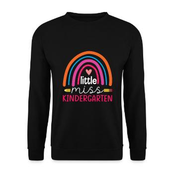 Chemise de la rentrée scolaire Little Miss Kindergarten - Sweat-shirt Unisexe - noir - Devant - Alina (178cm) & Michal (187cm)