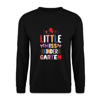 Chemise de la rentrée scolaire Little Miss Kindergarten - Sweat-shirt Unisexe - noir - Devant - Alina (178cm) & Michal (187cm)