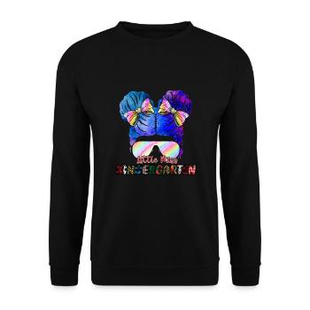 Chemise de la rentrée scolaire Little Miss Kindergarten - Sweat-shirt Unisexe - noir - Devant - Alina (178cm) & Michal (187cm)