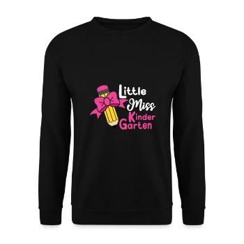 Chemise de la rentrée scolaire Little Miss Kindergarten - Sweat-shirt Unisexe - noir - Devant - Alina (178cm) & Michal (187cm)