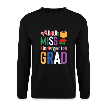 Chemise de la rentrée scolaire Little Miss Kindergarten - Sweat-shirt Unisexe - noir - Devant - Alina (178cm) & Michal (187cm)