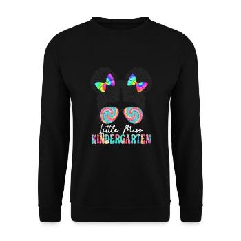 Chemise de la rentrée scolaire Little Miss Kindergarten - Sweat-shirt Unisexe - noir - Devant - Alina (178cm) & Michal (187cm)