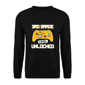 Retour à l’école Video Gamer 3e année Niveau - Sweat-shirt Unisexe - noir - Devant - Alina (178cm) & Michal (187cm)
