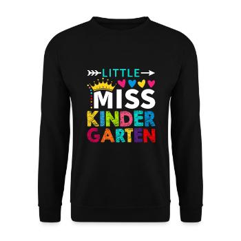 Chemise de la rentrée scolaire Little Miss Kindergarten - Sweat-shirt Unisexe - noir - Devant - Alina (178cm) & Michal (187cm)