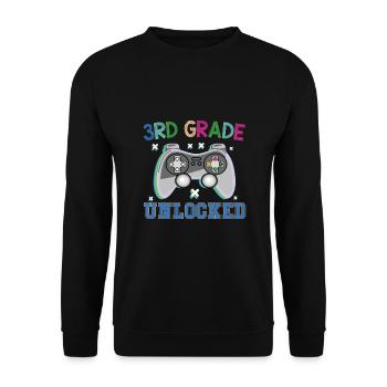 Retour à l’école Video Gamer 3e année Niveau - Sweat-shirt Unisexe - noir - Devant - Alina (178cm) & Michal (187cm)