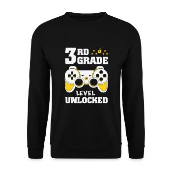 Retour à l’école Video Gamer 3e année Niveau - Sweat-shirt Unisexe - noir - Devant - Alina (178cm) & Michal (187cm)