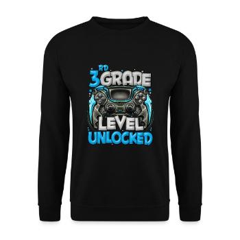 Zurück zur Schule Videospieler 3. Klasse - Unisex Pullover - Schwarz - Vorne - Alina (178cm) & Michal (187cm)
