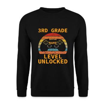 Retour à l’école Video Gamer 3e année Niveau - Sweat-shirt Unisexe - noir - Devant - Alina (178cm) & Michal (187cm)