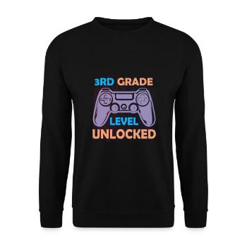 Retour à l’école Video Gamer 3e année Niveau - Sweat-shirt Unisexe - noir - Devant - Alina (178cm) & Michal (187cm)