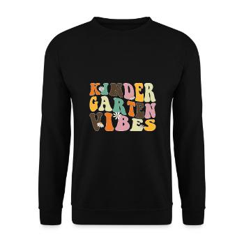 Groovy Hello Kindergarten Vibes Professeur rétro - Sweat-shirt Unisexe - noir - Devant - Alina (178cm) & Michal (187cm)