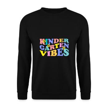Groovy Hello Kindergarten Vibes Professeur rétro - Sweat-shirt Unisexe - noir - Devant - Alina (178cm) & Michal (187cm)
