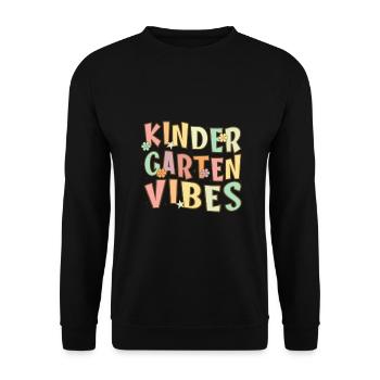 Groovy Hello Kindergarten Vibes Professeur rétro - Sweat-shirt Unisexe - noir - Devant - Alina (178cm) & Michal (187cm)