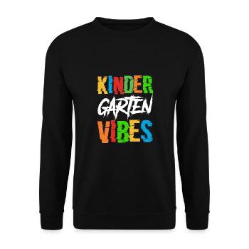 Groovy Hello Kindergarten Vibes Professeur rétro - Sweat-shirt Unisexe - noir - Devant - Alina (178cm) & Michal (187cm)
