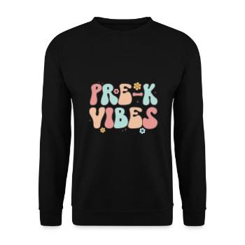 Pre-K Vibes Retro Teacher Retour à l’école - Sweat-shirt Unisexe - noir - Devant - Alina (178cm) & Michal (187cm)