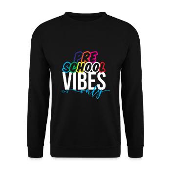 Preschool Vibes Cute Retro Back to School, Boys, - Unisex Sweatshirt - black - Front - Alina (178cm) & Michal (187cm)