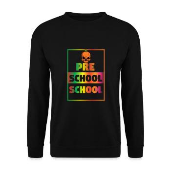Preschool Vibes Cute Retro Back to School, Boys, - Unisex Sweatshirt - black - Front - Alina (178cm) & Michal (187cm)
