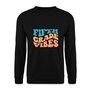 Fifth Grade Vibes - 5th Grade Team Retro 1st Day - Unisex Sweatshirt - black - Front - Alina (178cm) & Michal (187cm)