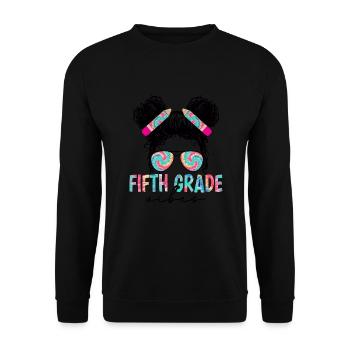 Fifth Grade Vibes - 5th Grade Team Retro 1st Day - Unisex Sweatshirt - black - Front - Alina (178cm) & Michal (187cm)