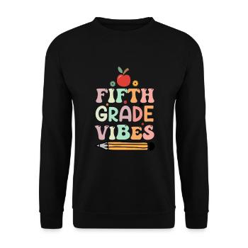 Fifth Grade Vibes - 5th Grade Team Retro 1st Day - Unisex Sweatshirt - black - Front - Alina (178cm) & Michal (187cm)