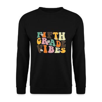 Fifth Grade Vibes - 5th Grade Team Retro 1st Day - Unisex Sweatshirt - black - Front - Alina (178cm) & Michal (187cm)