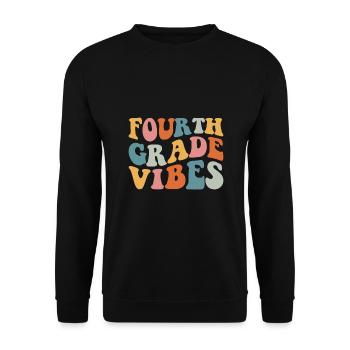 Fourth Grade Vibes - 4th Grade Team Retro 1st Day - Unisex Sweatshirt - black - Front - Alina (178cm) & Michal (187cm)