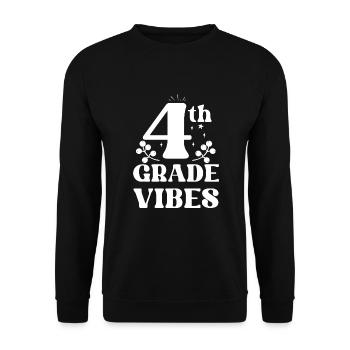 Fourth Grade Vibes - 4th Grade Team Retro 1st Day - Unisex Sweatshirt - black - Front - Alina (178cm) & Michal (187cm)