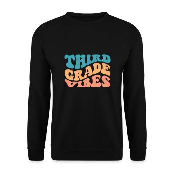 Third Grade Vibes - 3rd Grade Team Retro 1st Day - Unisex Sweatshirt - black - Front - Alina (178cm) & Michal (187cm)