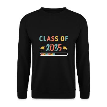 Classe de 2035 Premier jour d’école grandir avec moi - Sweat-shirt Unisexe - noir - Devant - Alina (178cm) & Michal (187cm)