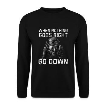 Apnea Diver Apnéiste Scuba Diver - Sweat-shirt Unisexe - noir - Devant - Alina (178cm) & Michal (187cm)