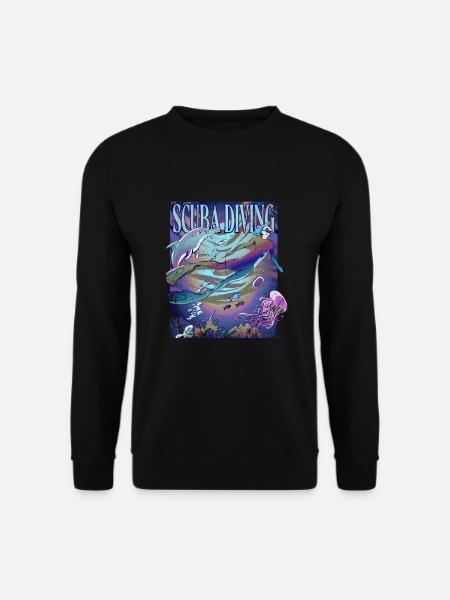 Apnea Diver Freediver Scuba Diver - Unisex Sweatshirt - black