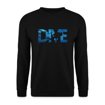 Apnea Diver Apnéiste Scuba Diver - Sweat-shirt Unisexe - noir - Devant - Alina (178cm) & Michal (187cm)