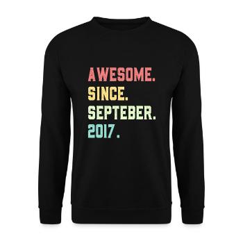 Génial depuis septembre 2017 - Sweat-shirt Unisexe - noir - Devant - Alina (178cm) & Michal (187cm)